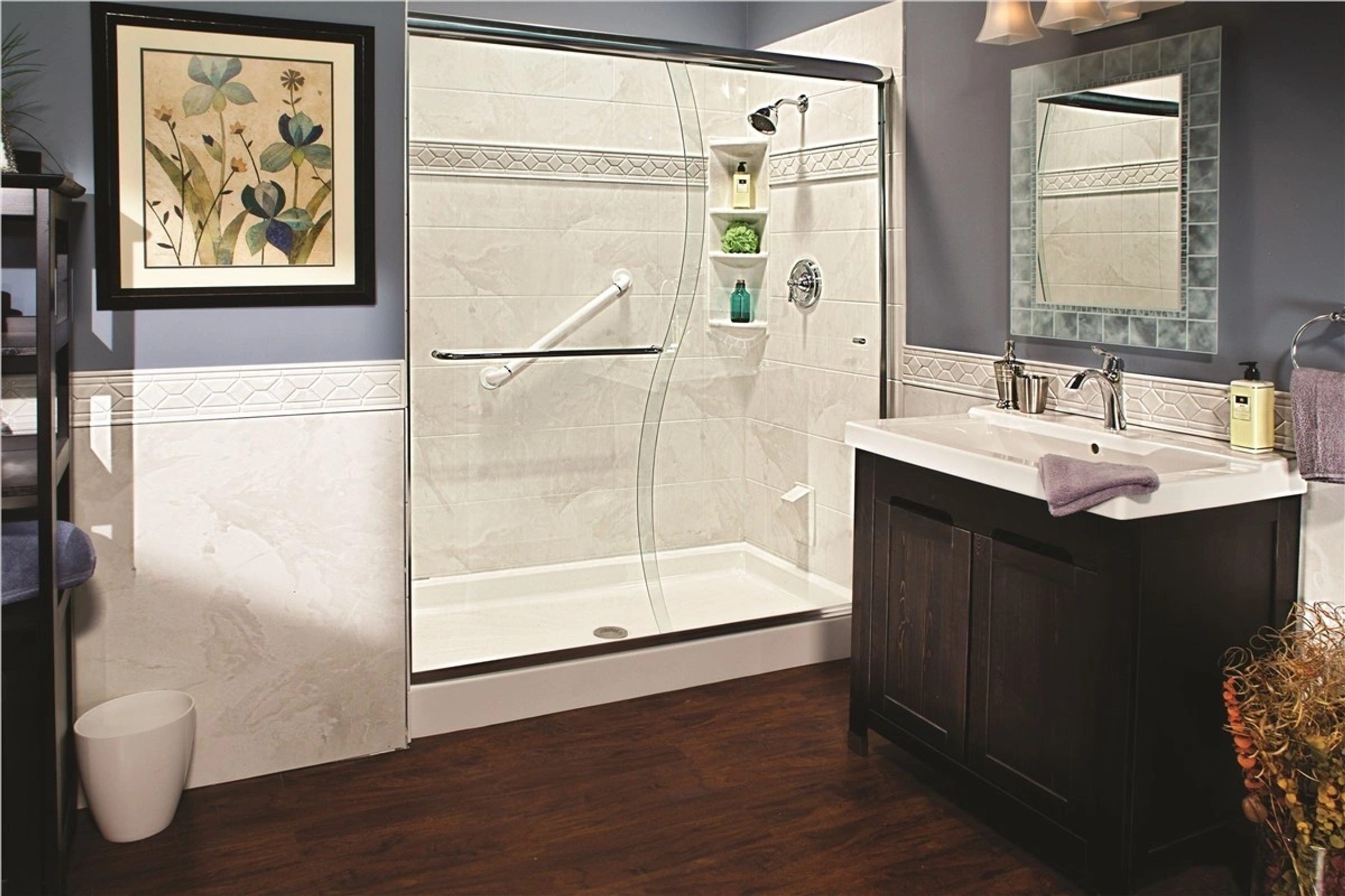 Primary Bath · Warm Tile